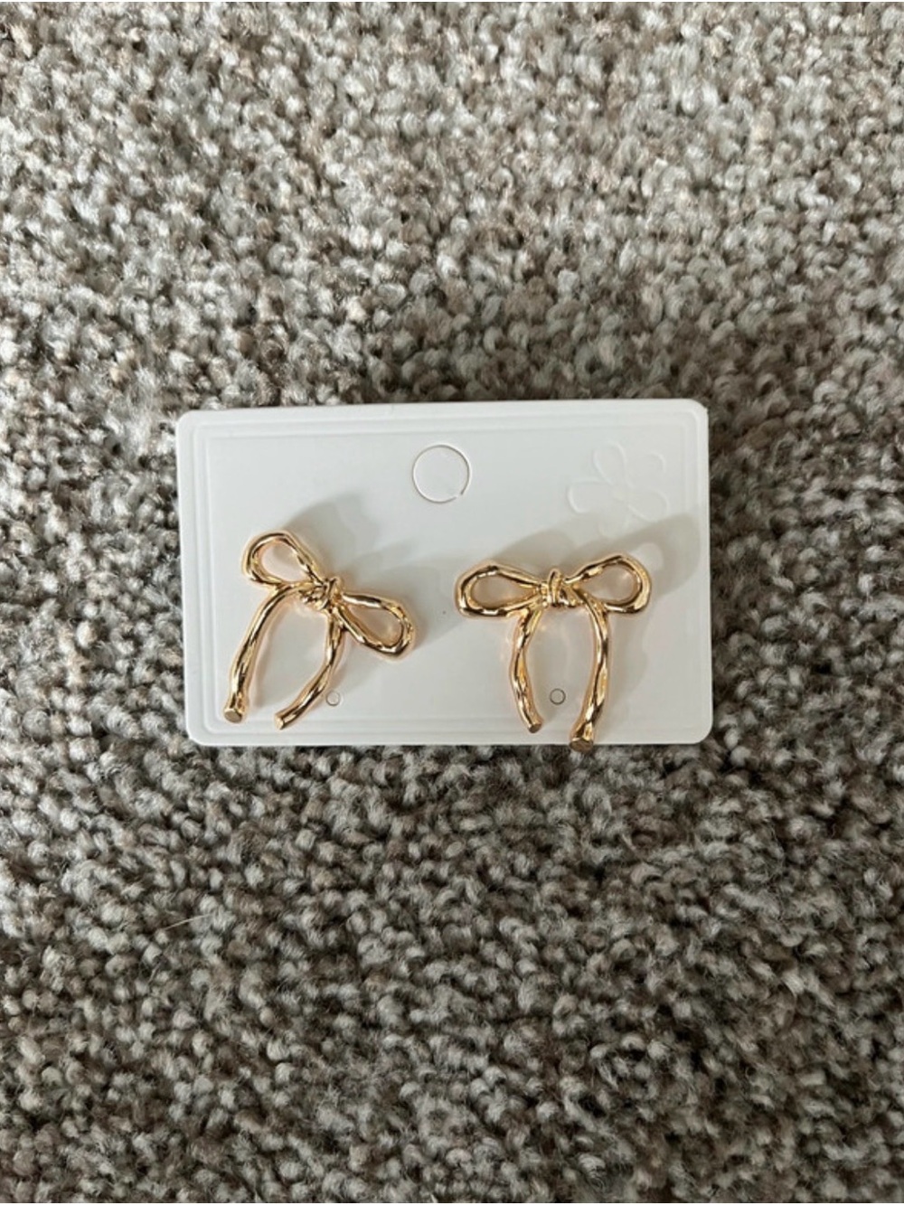 Delicate Gold Bow Stud Earrings for Women